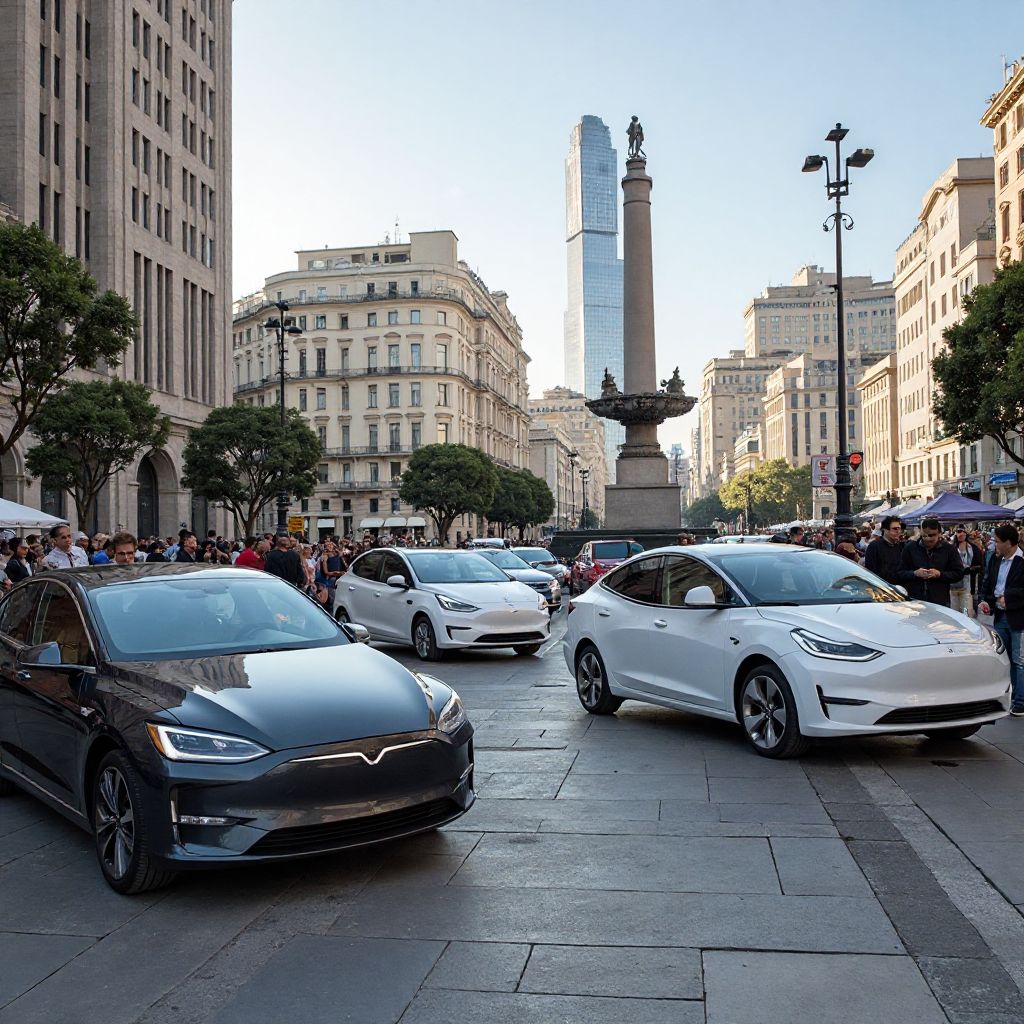 Evento de test drive en Plaza de Mayo