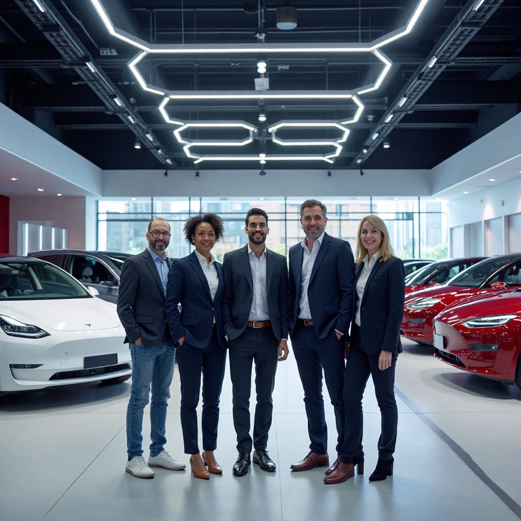 Equipo de ElectroAutos Argentina en su sede central